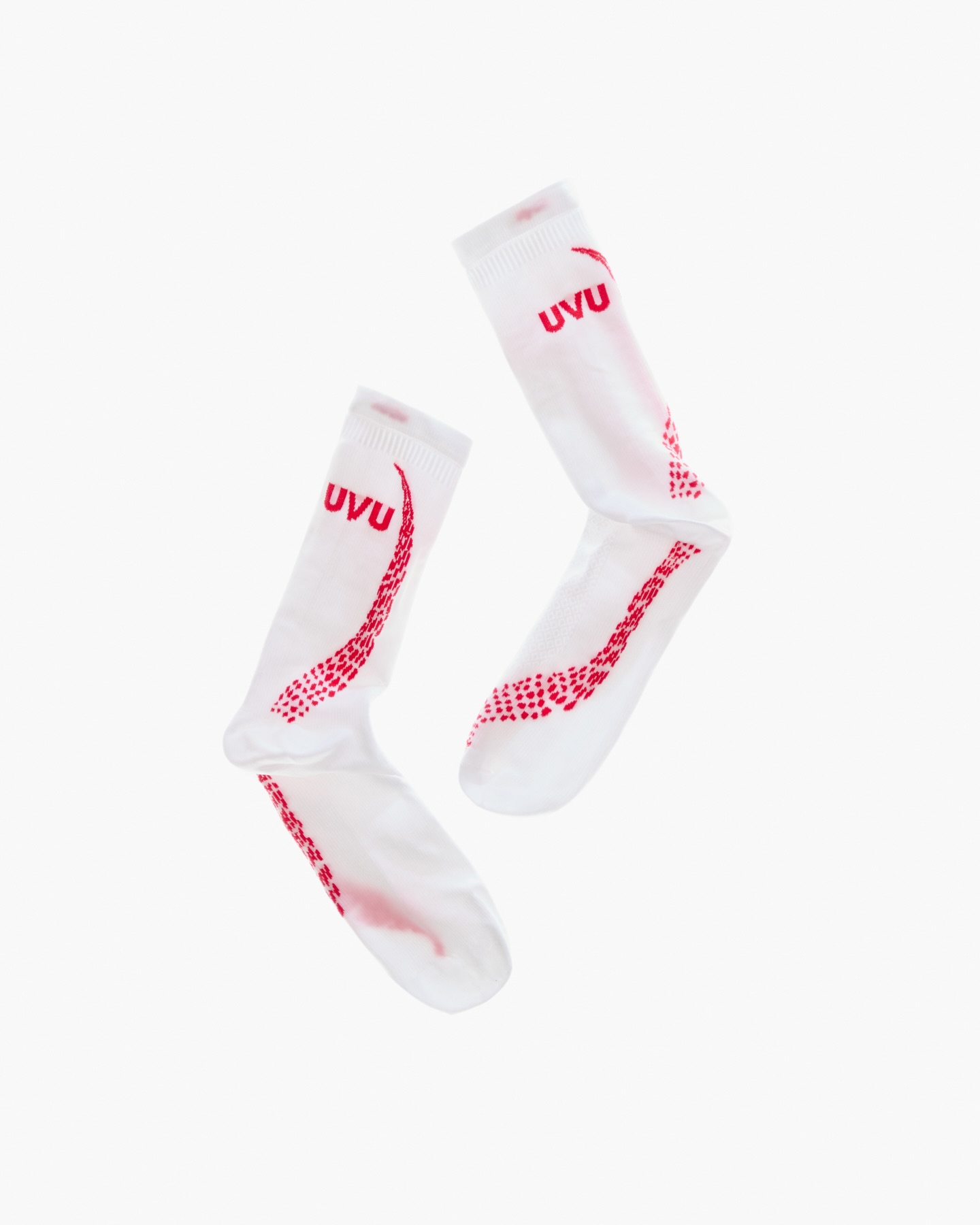 Носки UVU Jacquard White Red 1