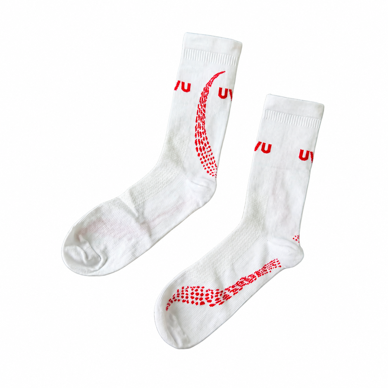 Носки UVU Jacquard White Red 3